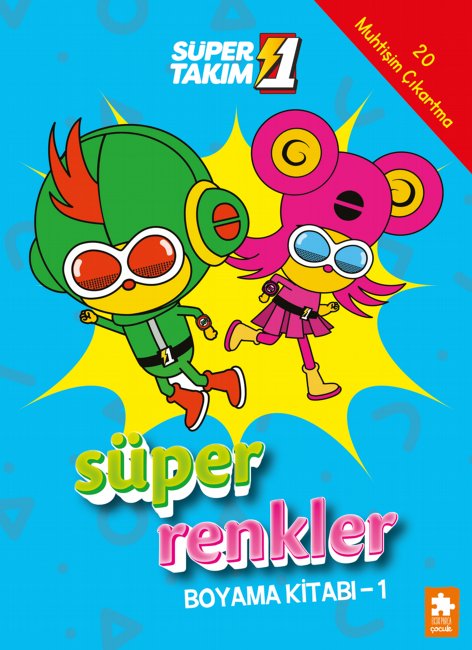 Süper 1 Takım: Süper Renkler Boyama Kitabı - 1