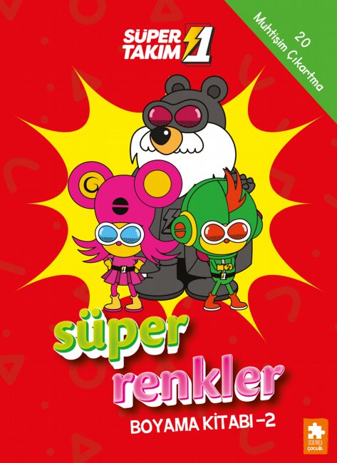 Süper 1 Takım: Süper Renkler Boyama Kitabı - 2