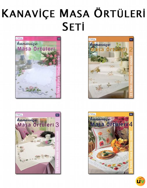 Kanaviçe Masa Örtüleri - 4 Kitap Set
